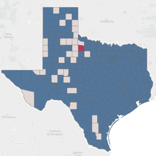 Image showing the counties served by the State Law Library in 2019